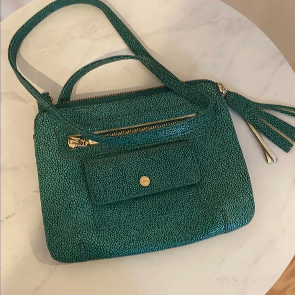 Nordstrom purse green gold purse leather crossbody